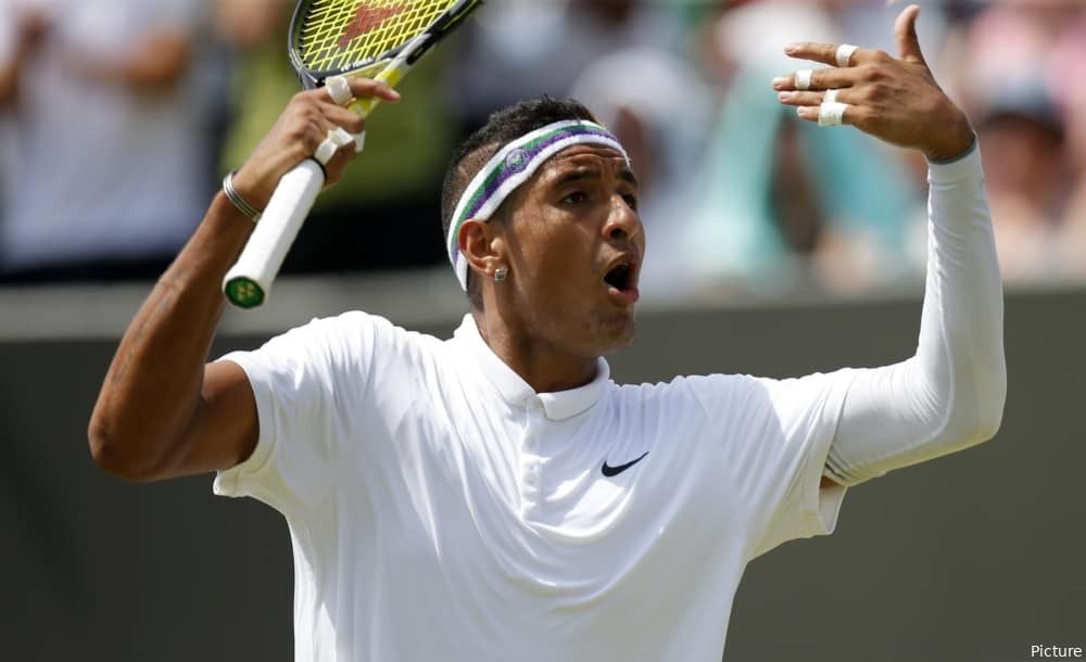 9-year-old Kyrgios surprised world No. 1 Rafa Nadal by 7-6(5), 5-7, 7-6(5), 6-3 in the fourth round at 2014 Wimbledon.